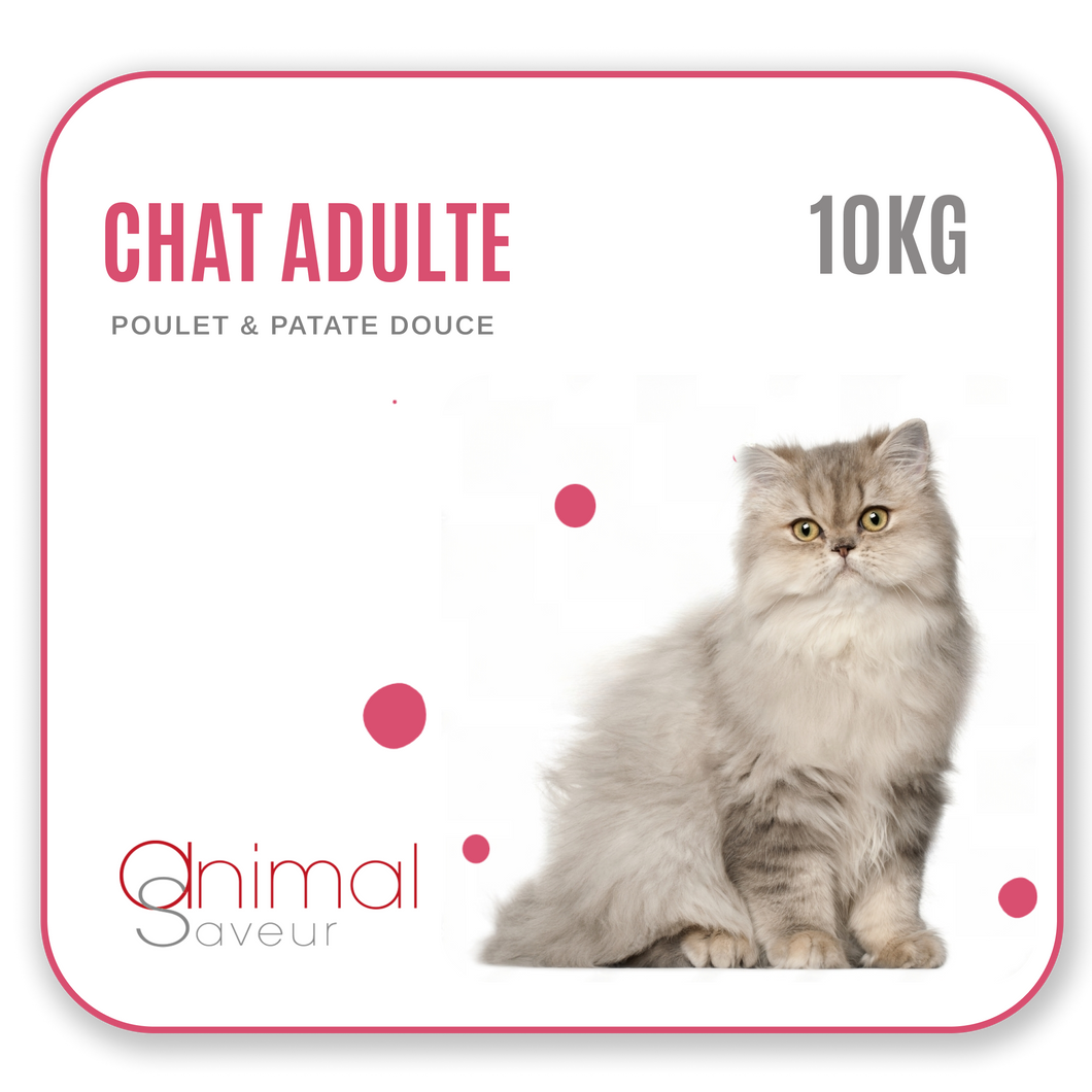 Croquettes Chat Adulte 10 kg - Poulet / Patate Douce