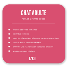 Charger l&#39;image dans la galerie, Croquettes Chat Adulte 17 kg - Poulet / Patate Douce
