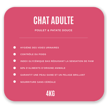 Charger l&#39;image dans la galerie, Croquettes Chat Adulte 4 kg - Poulet / Patate Douce

