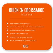 Charger l&#39;image dans la galerie, Croquettes Chien en Croissance 10 kg- Agneau / Riz
