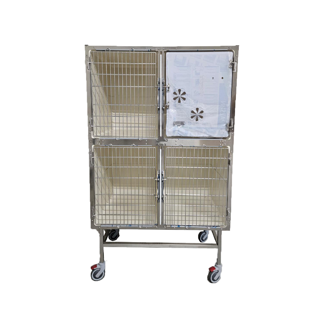 Cage d'hospitalisation 4 compartiments en PVC